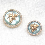5Pcs/Lot Bee Resin Buttons Mixed Size Rhinestone Sewing Accessory