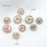 5Pcs/Lot Bee Resin Buttons Mixed Size Rhinestone Sewing Accessory