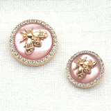 5Pcs/Lot Bee Resin Buttons Mixed Size Rhinestone Sewing Accessory