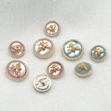 5Pcs/Lot Bee Resin Buttons Mixed Size Rhinestone Sewing Accessory