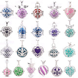 5Pcs Mixed Harmony Balls Necklace Women's Essential Oil Diffuser Pendant