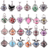 5Pcs Mixed Harmony Balls Necklace Women's Essential Oil Diffuser Pendant