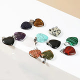 5Pcs/Lot Natural Stone Heart Charms Pendant 20mm For Jewelry Making