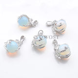5Pcs Natural Opal Dragon Claw Reiki Chakra Women Pendant