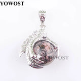 5Pcs Rhodochrosite Dragon Claw Crystal Chakra Pendant IN3110