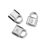 5Pcs Stainless Steel Hammered Padlock Charm Pendant DIY Lock Accessories