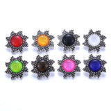 5Pcs/Lot Mixed Metal Crystal Snap Button Jewelry, Women's 18MM Snap Button
