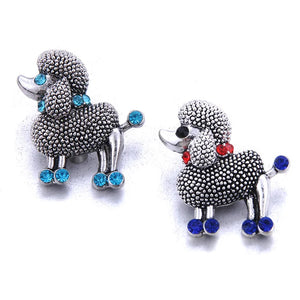 5Pcs/Lot Mixed Metal Crystal Snap Button Jewelry, Women's 18MM Snap Button