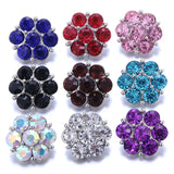 5Pcs/Lot Mixed Metal Crystal Snap Button Jewelry, Women's 18MM Snap Button