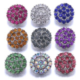 5Pcs/Lot Mixed Metal Crystal Snap Button Jewelry, Women's 18MM Snap Button