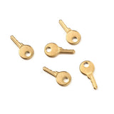 5Pcs Stainless Steel Key Charm Pendant Jewelry DIY Accessories