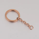 5Pcs Stainless Steel 25mm Key Chain Split Keyring Extender Chain