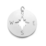 5Pcs Stainless Steel Compass Pendant Necklace DIY Jewelry Charms