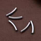5Pcs Stainless Steel Curved Round Spacer Beads for DIY Jewelry Making