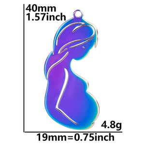 5Pcs Stainless Steel Family Charms Kids Pendant For Jewelry Making