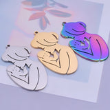5Pcs Stainless Steel Family Charms Kids Pendant For Jewelry Making