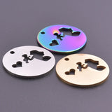 5Pcs Stainless Steel Family Charms Kids Pendant For Jewelry Making