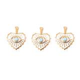 5Pcs Stainless Steel Evil Eyes Enamel Charms Pendant DIY Jewelry Making