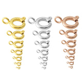 5Pcs Stainless Steel Spring Clasps with Jump Rings for DIY Jewelry