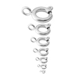 5Pcs Stainless Steel Spring Clasps with Jump Rings for DIY Jewelry