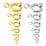 5Pcs Stainless Steel Spring Clasps with Jump Rings for DIY Jewelry
