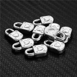 5Pcs Stainless Steel Heart Rivet Padlock Pendant for Jewelry DIY