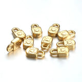 5Pcs Stainless Steel Heart Rivet Padlock Pendant for Jewelry DIY