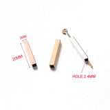 5Pcs Stainless Steel Blank Rectangle Bar Tube Pendant DIY Jewelry Making