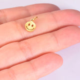 5Pcs/Lot Stainless Steel Smile Face Charm Pendant for Necklace Bracelet DIY