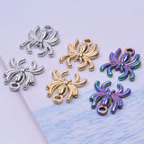 5Pcs Halloween Spider Charms Diy Women Earrings Jewelry Bulk
