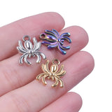 5Pcs Halloween Spider Charms Diy Women Earrings Jewelry Bulk