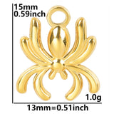 5Pcs Halloween Spider Charms Diy Women Earrings Jewelry Bulk