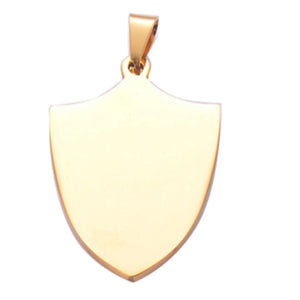 5Pcs Stainless Steel Shield Dog Tags Military Pendant Necklace Findings