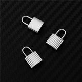 5Pcs Stainless Steel Gear Padlock Charm for DIY Jewelry Making