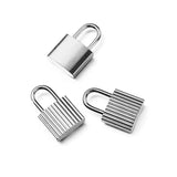 5Pcs Stainless Steel Gear Padlock Charm for DIY Jewelry Making