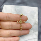 5Pcs Charming CZ Plated Cross Pendants