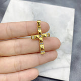 5Pcs Charming CZ Plated Cross Pendants