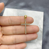 5Pcs Charming CZ Plated Cross Pendants