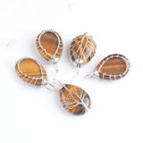 5Pcs Tiger Eye Tree of Life Pendant Reiki Jewelry