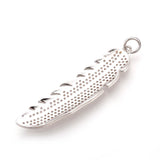 5Pcs Feather CZ Charms for Jewelry Making Necklace Bracelet Earring Findings