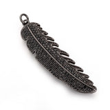 5Pcs Feather CZ Charms for Jewelry Making Necklace Bracelet Earring Findings