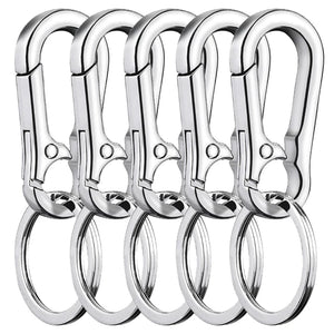 5Pcs Metal Gourd Buckle Keychain Climbing Hook Carabiner Key Chain Ring