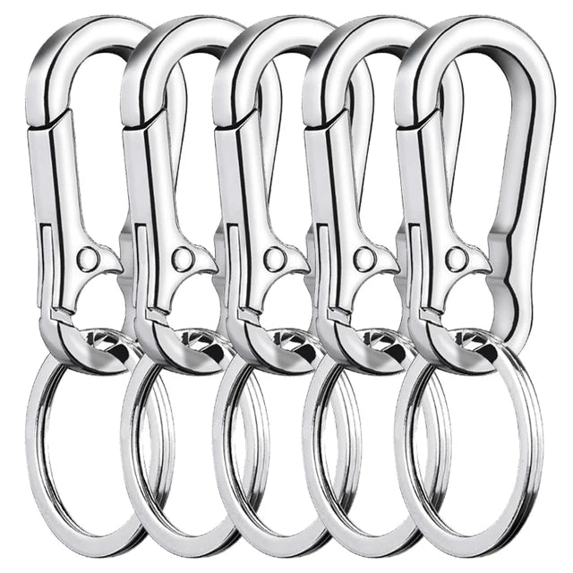 5Pcs Metal Gourd Buckle Keychain Climbing Hook Carabiner Key Chain Ring