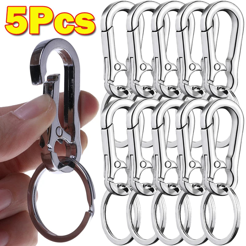 5Pcs Metal Gourd Buckle Keychain Climbing Hook Carabiner Key Chain Ring