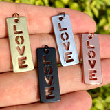 5Pcs Metal Love Charms for DIY Bracelet Pendant Key Chain Necklace