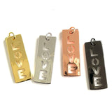 5Pcs Metal Love Charms for DIY Bracelet Pendant Key Chain Necklace