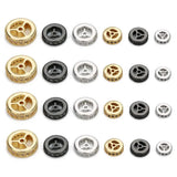 5Pcs Micro Pave CZ Wheel Spacer Beads DIY Jewelry Making Supplies