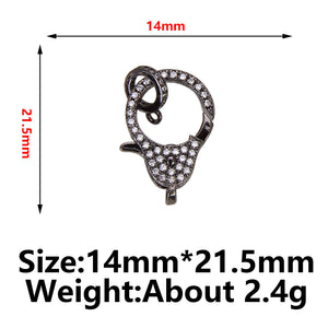 5Pcs Zircon Pave Clasp for Crafts Jewelry Making