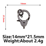 5Pcs Zircon Pave Clasp for Crafts Jewelry Making
