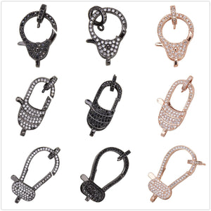 5Pcs Zircon Pave Clasp for Crafts Jewelry Making